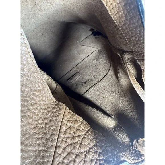 Rebecca Minkoff Leather Unlined Slouchy Hobo With Whipstitch Almond Bag Tassel - Picture 4 of 12
